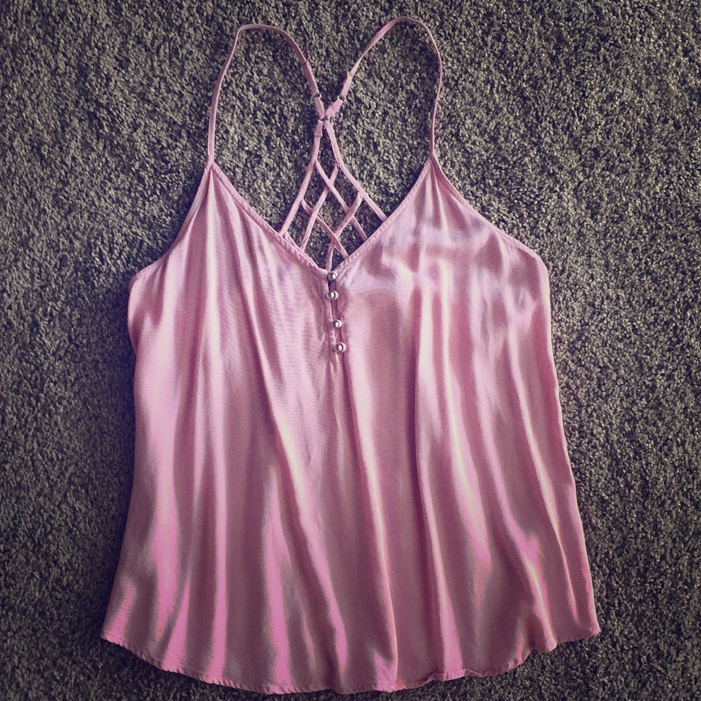 Dainty hooligan Baby Pink Strappy Tank Naked Zebra